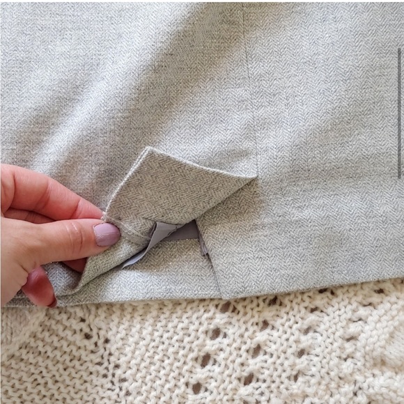 NWOT Banana Republic Gray Silver Sparkle Sheath Dress Wool Blend Lined Size 8 - Picture 9 of 12